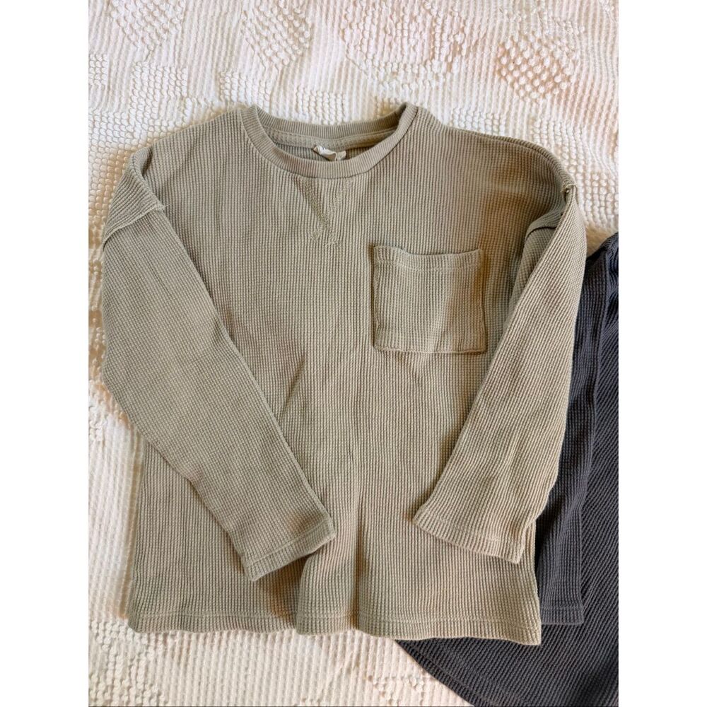 3pc Boys Size 4 Long Sleeve Bundle Zara Waffle - Picture 5 of 10